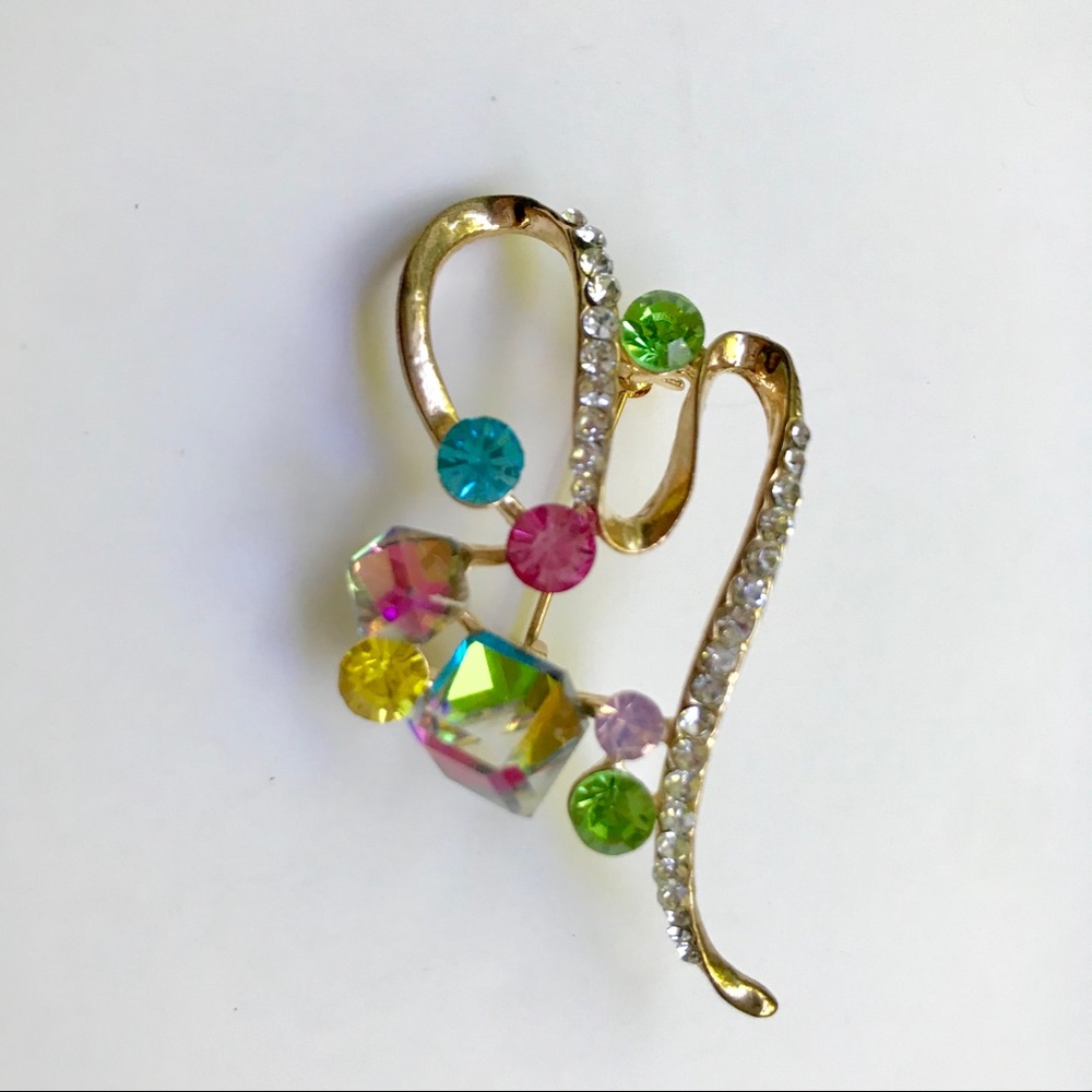 Vintage RARE One of a Kind Jeweled Pin
